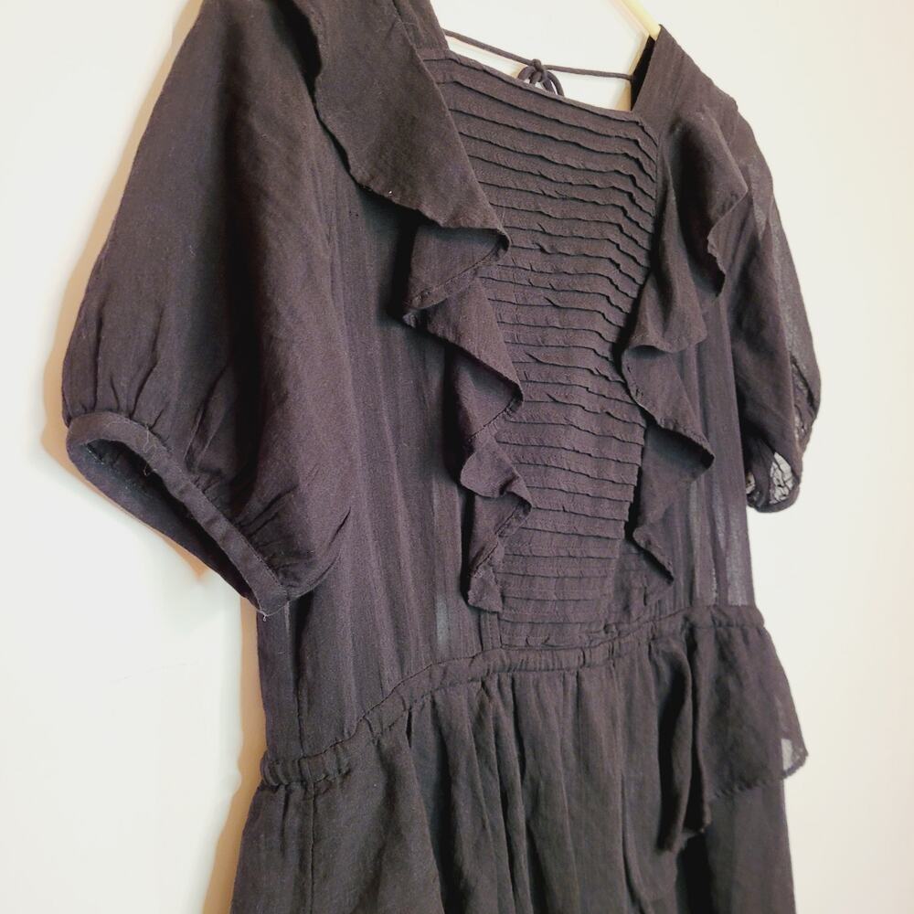 Free people In the Mood for Love ruffle backless black dress Size Sm Whimsigoth - Picture 6 of 8